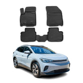 OMAC Alfombrillas De Coche para VW ID.4 2020-2025 Negro Goma TPE 3Pza